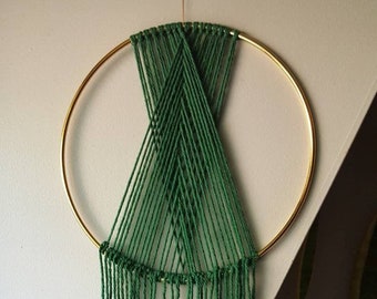 Forest Green Macrame Wall Hanging