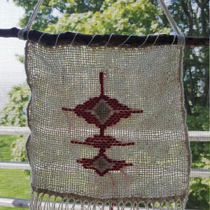 Handwoven Wall Hanging/ Aztec Pattern Wall Hanging image 3