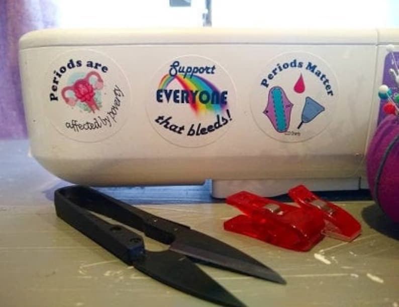 Period Poverty Awareness Stickers Etsy