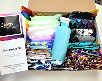 Postpartum Period Kit- care, healing, reusable menstrual products to help postpartum, gift