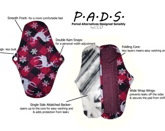 12" P.A.D.S. (PDF) cloth pad pattern