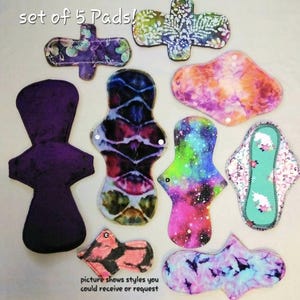 Kit de inicio de compresas de tela - compresas higiénicas menstruales reutilizables