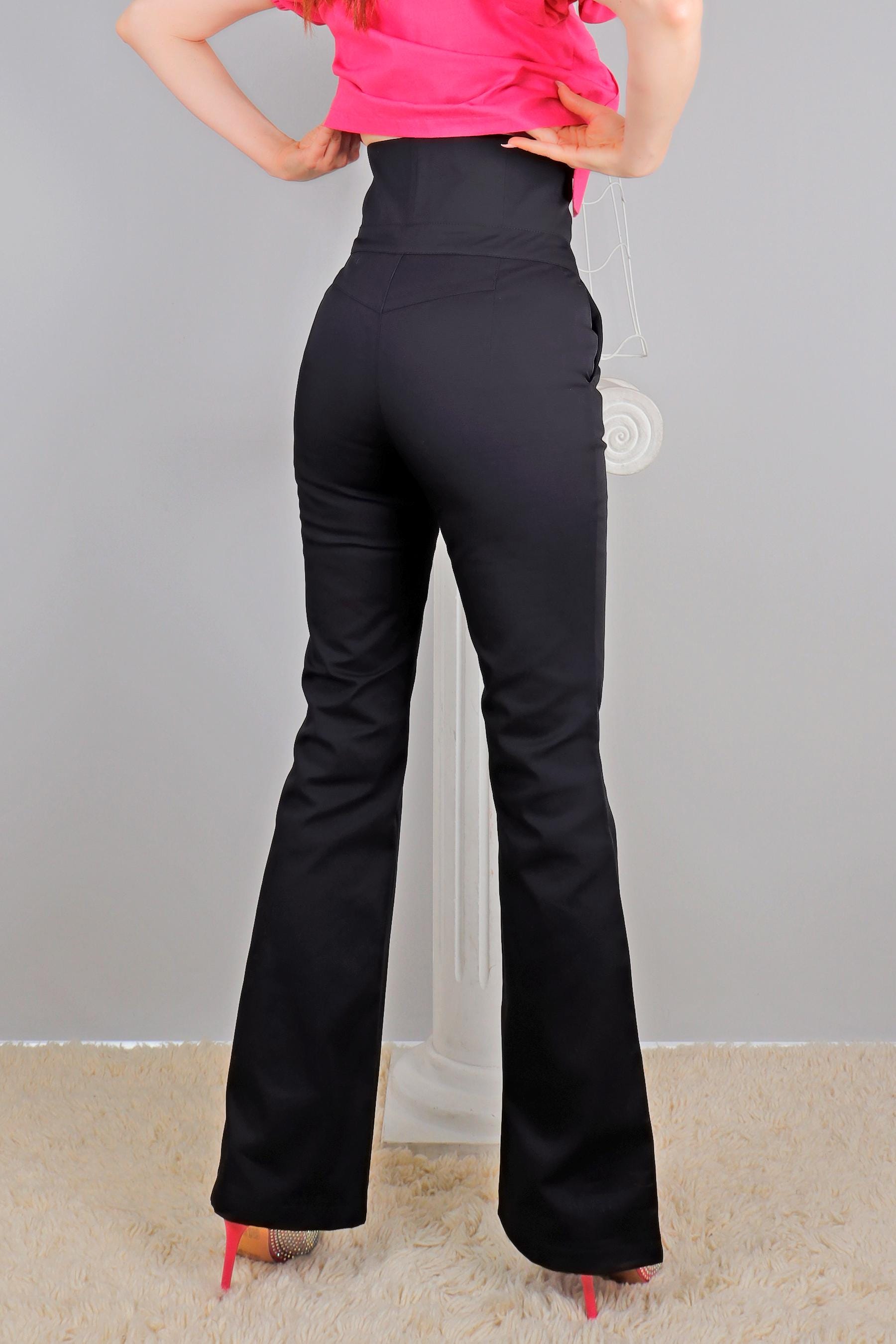 BOHEMSEO☆WAIST BELTED BOOTS CUT PANTS BOHEMSEO☆WAIST BELTED BOOTS CUT PANTS