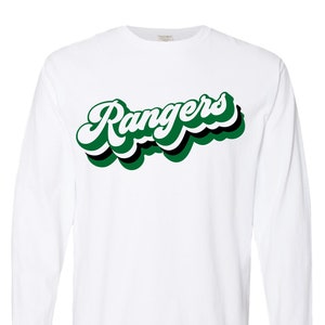 Iberia Rangers Groovy Font Shirt unisex shirt, Rangers white comfort colors tee, Iberia Missouri tshirt, Rangers spiritwear