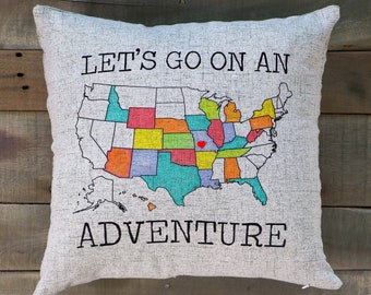 camping themed throw pillows