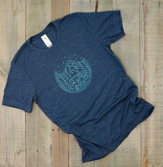 Airstream Camping Trailer & Mountains T-Shirt Airstream Camping Trailer & Mountains T-Shirt