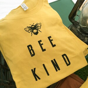 YourTops Women's Bee Kind Graphic T-Shirt - Cute Bee Themed Tee For Casual Outfits & Positive Vibes