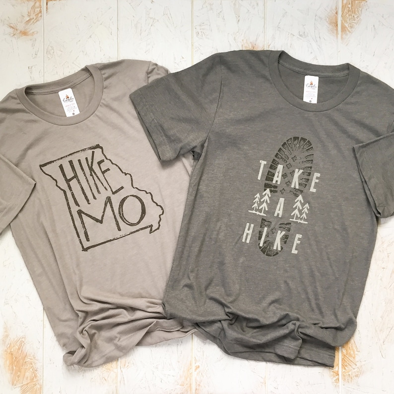 take a hike shirt, soft green graphic tee, hiking boot tshirt, outdoor adventure trail tree design unisex t-shirt with saying, gift for dad image 4