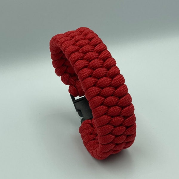 EZ mini-clasp Slim Trilobyte Paracord Bracelet in red