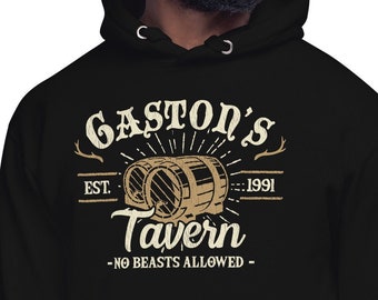 Gaston's Tavern Hoodie, Beauty and the Beast Sweatshirt, Men's Disney Theme Hoodie, Gastons Bar, Disney Dad
