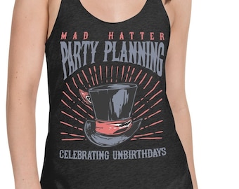 Mad Hatter Women's Tank Top, Alice in Wonderland Tank, Disney Theme Tank Top, Matching Disney Shirts, Women's Tank Top Gift