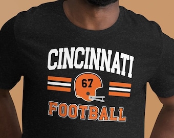 Cincinnati Football T Shirt, Vintage Style Cincinnati  Football Shirt, Cincinnati T Shirt, Sunday Football, Retro Bengals Tshirt