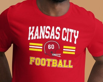 Kansas City Football T Shirt, Vintage Style Kansas City Football Shirt, Kansas City T Shirt, Sunday Football