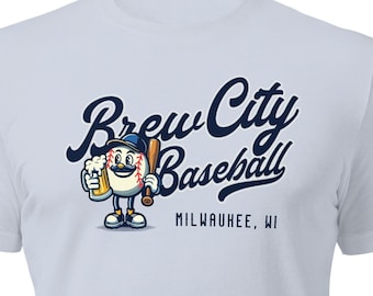 Milwaukee Baseball Vintage Tshirt, Brew City Retro Graphic Tee, Milwaukee Baseball, Brewers Tee