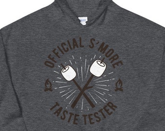 S'more Taste Tester Camping Hoodie, Camper Sweatshirt, S'mores sweatshirt, Funny S'mores Tester Camping Hoodie