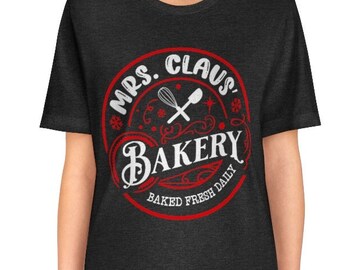 Christmas T Shirt for Women, Mrs Claus Bakery Shirt, Christmas Bakery, Christmas Shirt for Her, Xmas Shirt