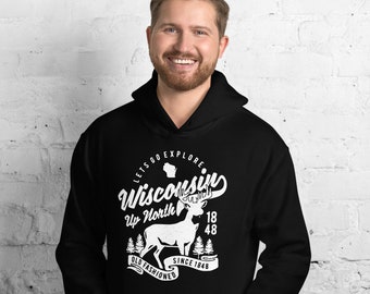 Wisconsin Hoodie, Vintage Wisconsin Sweatshirt, Wisconsin Old Fashioned, Wisconsin State Sweatshirt