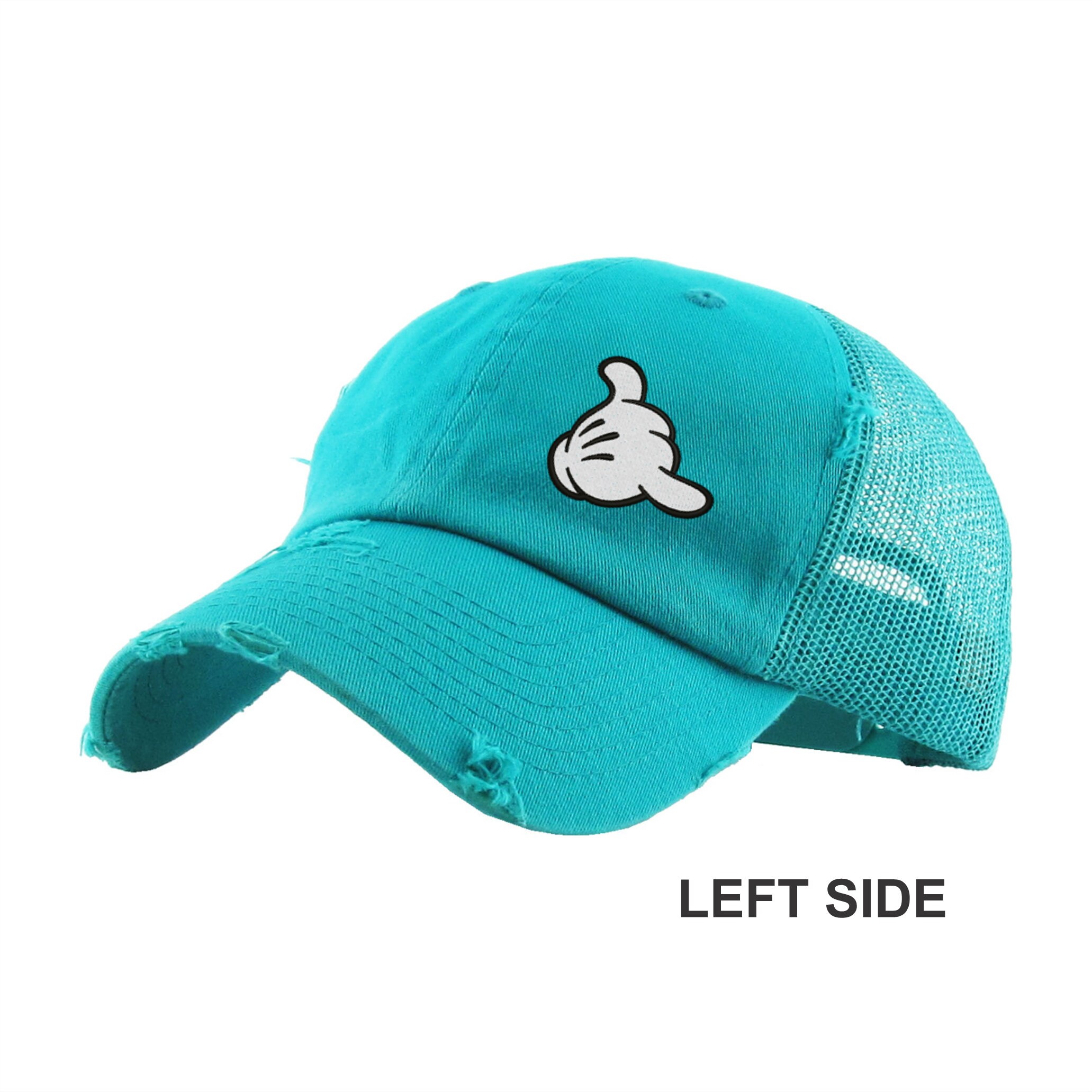 Florida Mickey Glove Shaka Embroidered Hat, Vintage Mesh Hat