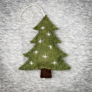 Felt Christmas Tree Ornament -- evergreen tree