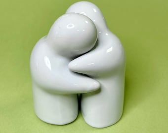 Cuddling Salt & Pepper Set - Cuddling People Design - Quirky Salt and Pepper Shakers - Fairly Traded From Thailand. 70086-76