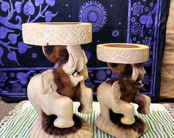 Hand Carved Acacia Elephant Stool – Fair Trade Home Decor