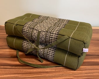 Foldable Yoga Cushion / 100% Natural Filling / Padded Meditation Cushion - Various Colours