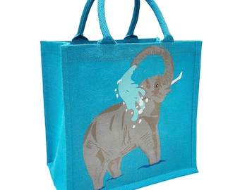 Elephant Jute Bag - 30cm