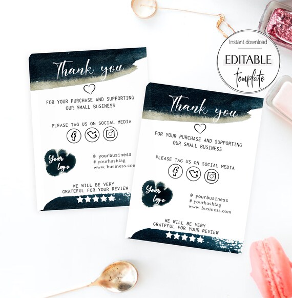 Thank You For Your Purchase Card Template from i.etsystatic.com
