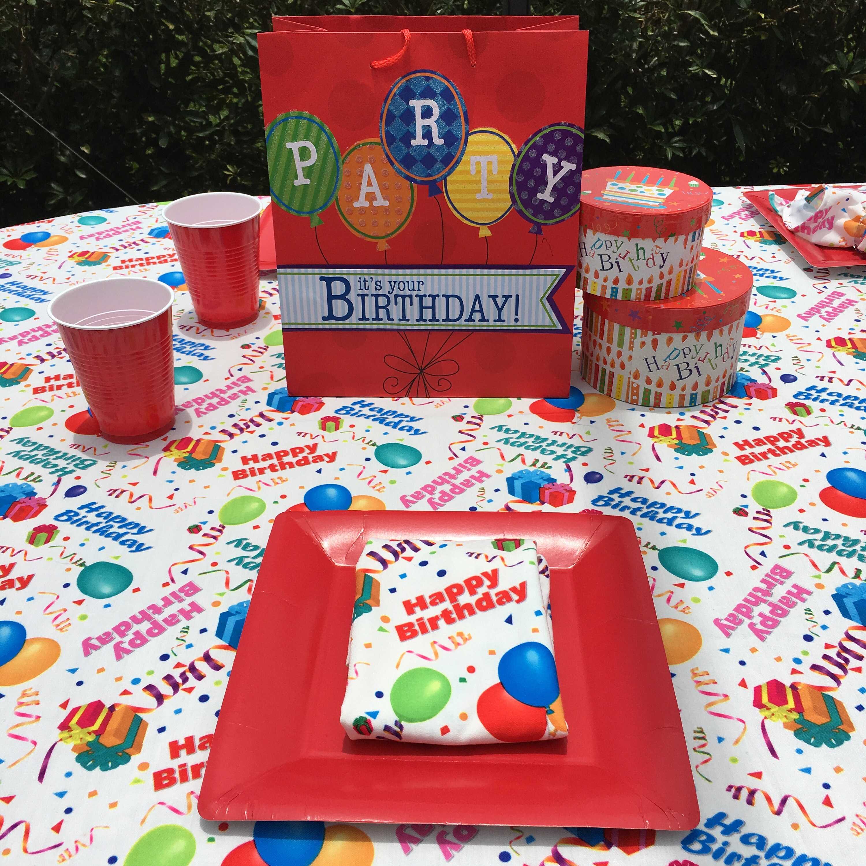 Happy Birthday Tablecloth Party Set 1 54 x 90 Etsy