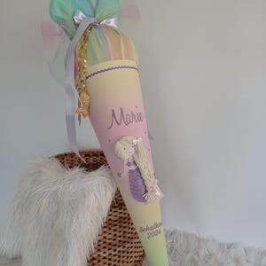 Schultüte Meerjungfrau passend Zaubärwelt *  Schultüte mit Namen* Schultüte Mädchen * Zuckertüte Ergobag ZauBärwelt * Zuckertüte Wassernixe