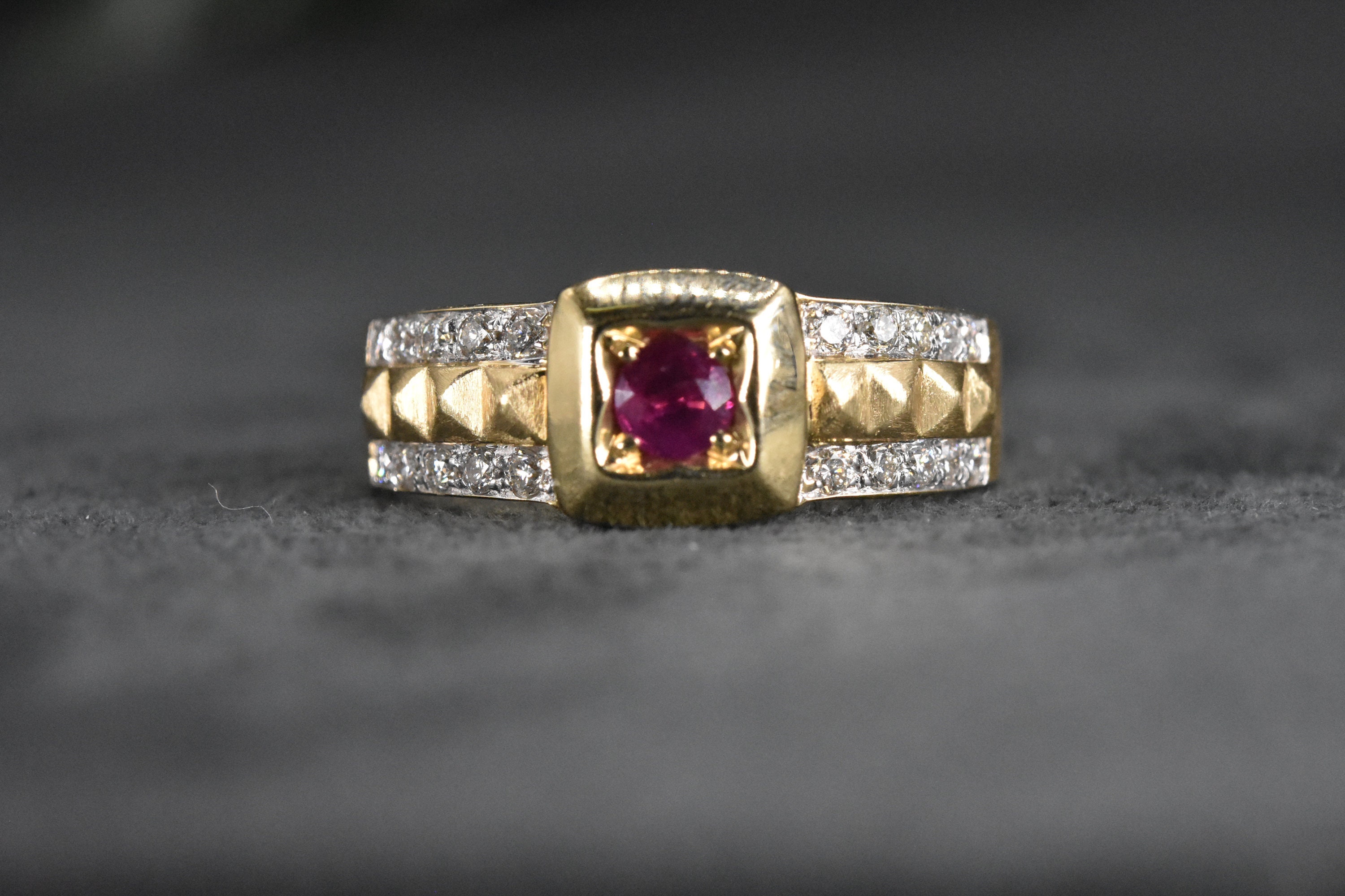 Mens Ruby Ring in 14k Solid Gold Gift for him Rings for men Etsy