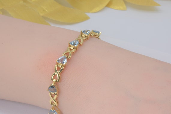 Aquamarine shop gold bracelet