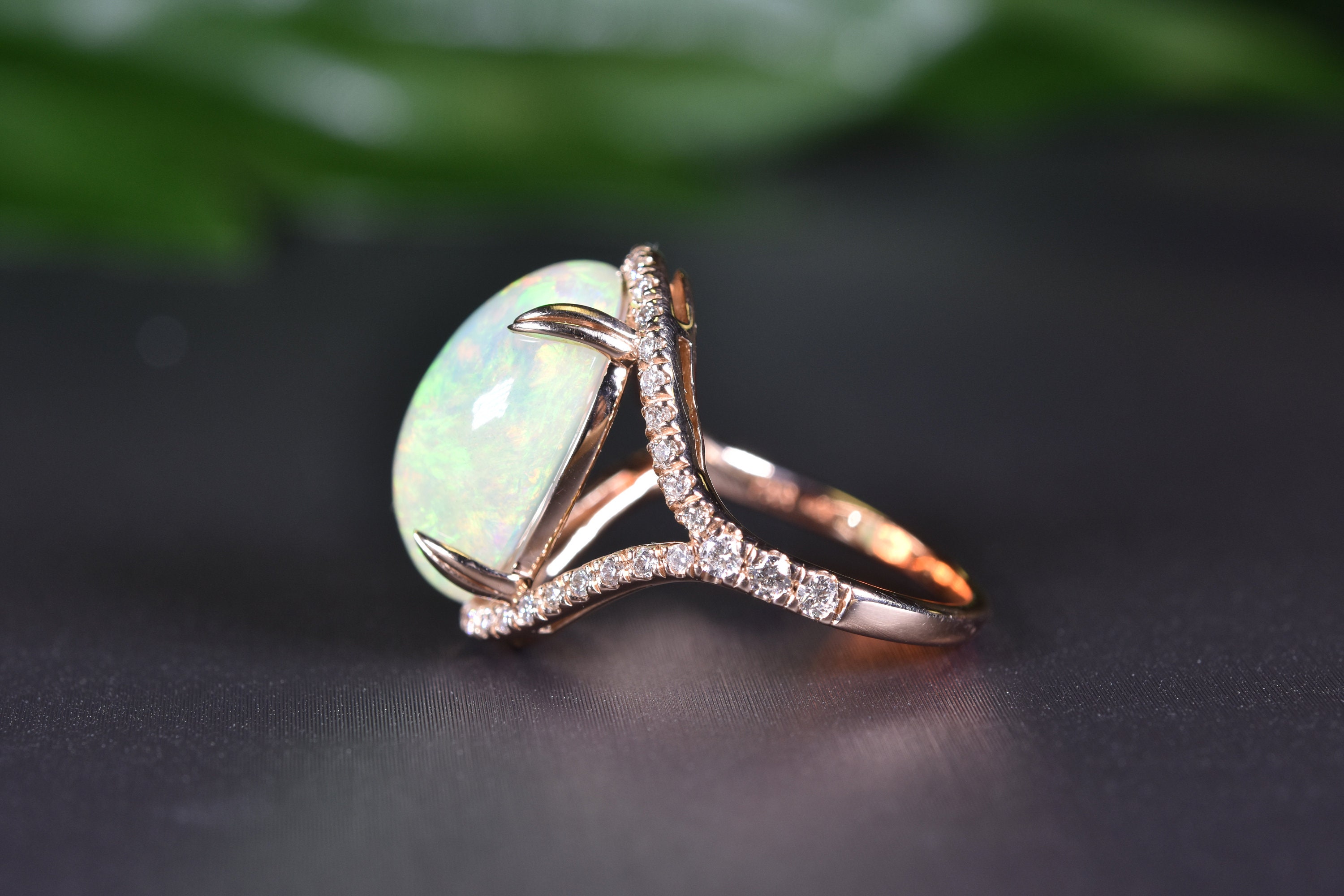 Opal Engagement Ring | Solid 14k Gold | Fine Jewelry | Free Shipping ...