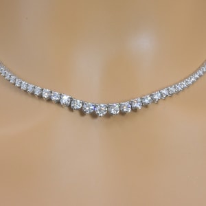 Diamond Riviera Necklace in 14kt Gold | Graduated Diamonds | Diamond Choker Necklace | Bridal jewelry | April Birthstone | Diamond choker
