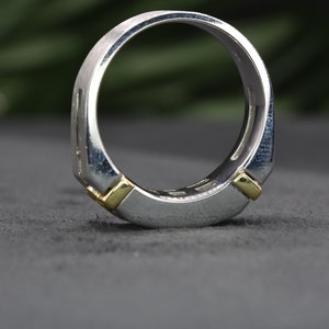 Mens Diamond Ring in 14kt Gold Gift for him Rings for men Mens jewelry Gift for men Male ring Fancy Diamond ring image 4