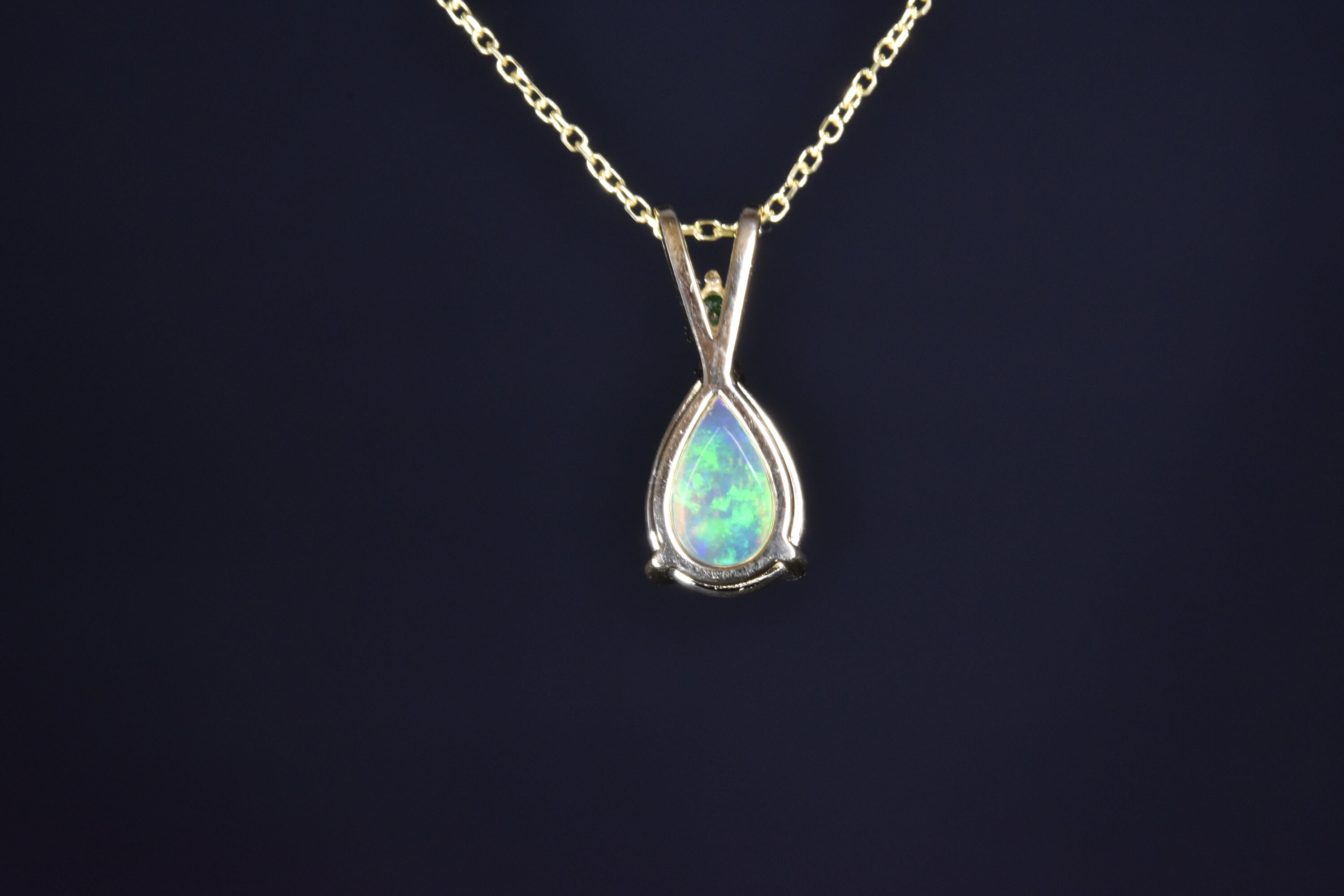 EMERALD OPAL GOLD Necklace Ready to ship gift Natural Etsy