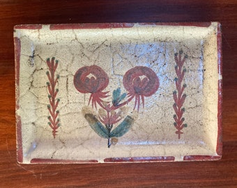 Rare large ceramic tray by Gustave Reynaud. Le Murier. Vallauris.