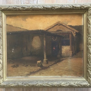 Jules Monge. 19thC oil painting.
