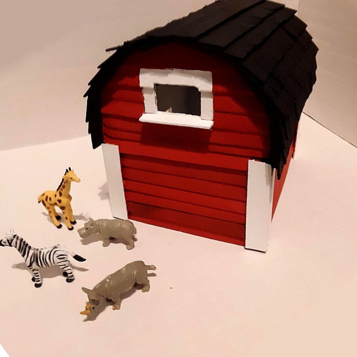 Handmade Little Ol Red Barn Model Popsicle Stick Art 8.5 X Etsy