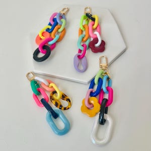 Bag Charm Purse Charm Chain Link Charm Designer Bag Charm Trendy  Bag Charm Colorful Bag Charm Fun Funky Bag Charm Purse Accessory Keychain
