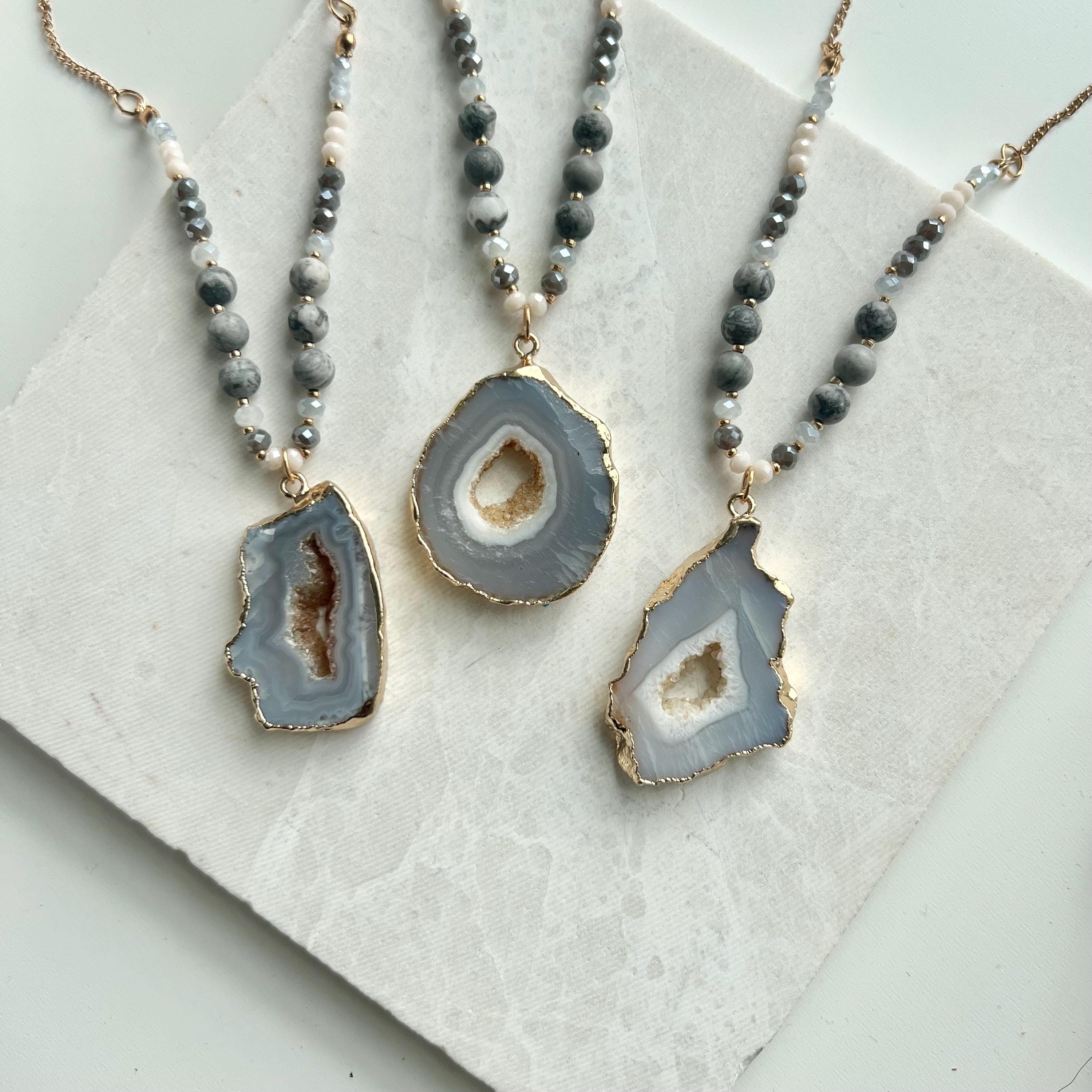 Druzy Agate Necklace Ireland