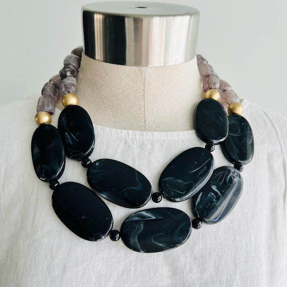 Chunky Necklace Bib Necklace Statement Necklace Beaded Necklace