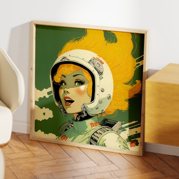 Space Girl "On Fire" Giclee Print