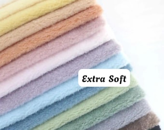 Extra Soft Short Pile Faux Fur Fabric Stuffed Animals Plush Toy Teddy Bear Crafts B04