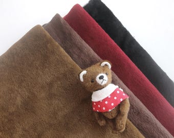 matte mini bear fabric micro plush mini bear fabric miniature teddy bear making material artist teddy animals making supplies A30