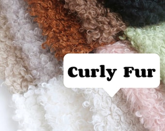 soft curly teddy bear fur fabric curly faux fur curly pile plushie fabric soft toy making stuffed animal fur fabric sheep lamb B09