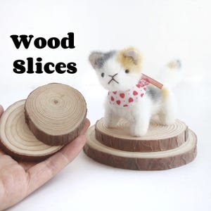 wood discs for display plush doll wood stand crochet wool felt animal amigurumi wooden display stand