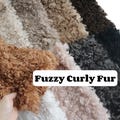 Quality Curly Faux Fur Fuzzy Teddy Bear Fabric For Stuffed Animal Doll Hair B22 product logo