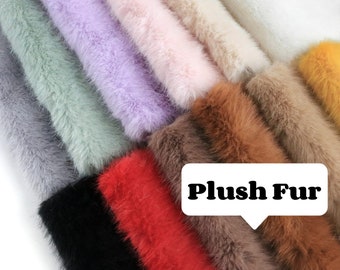 Weiches Plüschfell Stoff Plüschtier Fell pelziges Material Stofftier Fell Mini Bär Fell Kuscheltier Kunstfell Fuzzy Miniatur Fell Puppenhaus Teppich B12