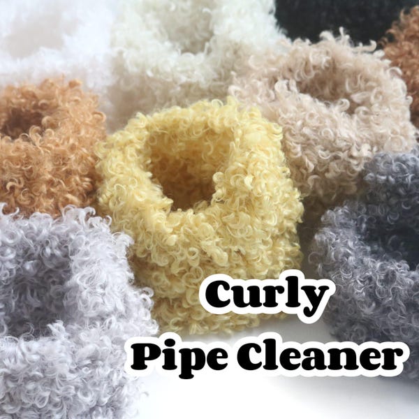 2pcs Curly pipe cleaner for craft fuzzy crafty chenille stems twisted wire for poodle miniature